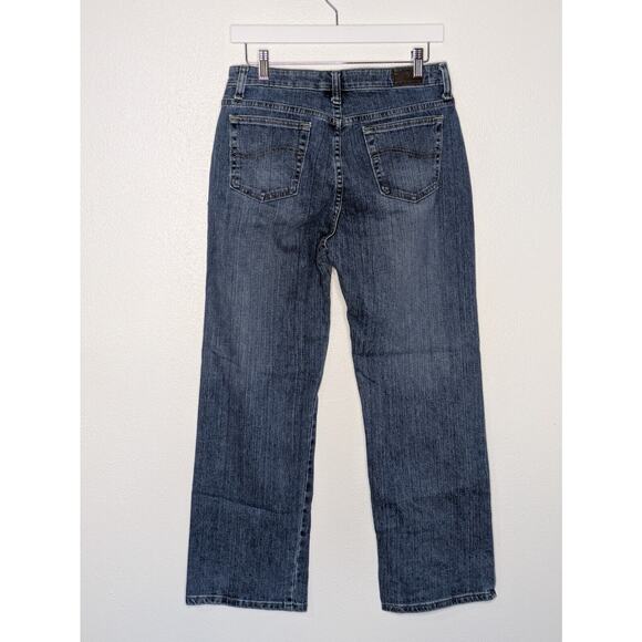 Lee Natural Straight Leg Jeans Women's Size 10P Medium Blue Mid Rise Medium Wash - Picture 5 of 8